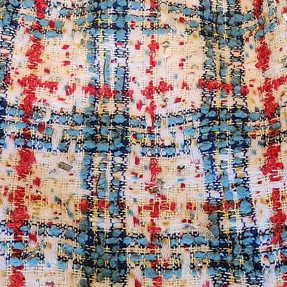 NWT Multicolor Tweed Mini Skirt with Metallic Threads ON 34th Size Medium - Picture 8 of 10